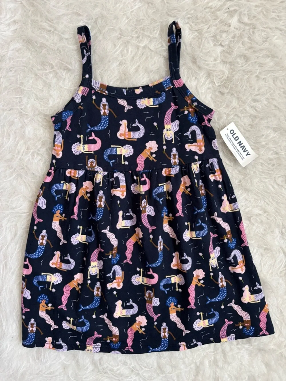 Old Navy Girls' NWT Colorful Mermaid AOP Tank Summer Dress